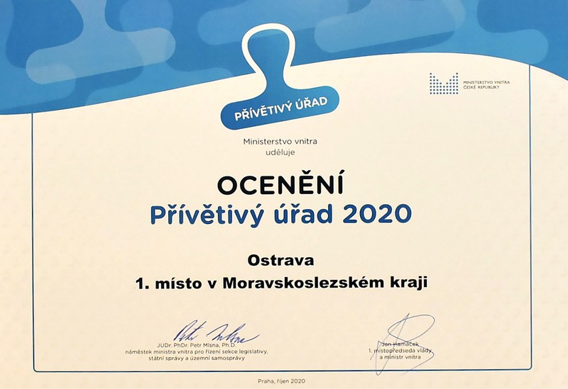 Ostravský magistrát je opět nejpřívětivějším úřadem v kraji Ostravský magistrát je opět nejpřívětivějším úřadem v kraji