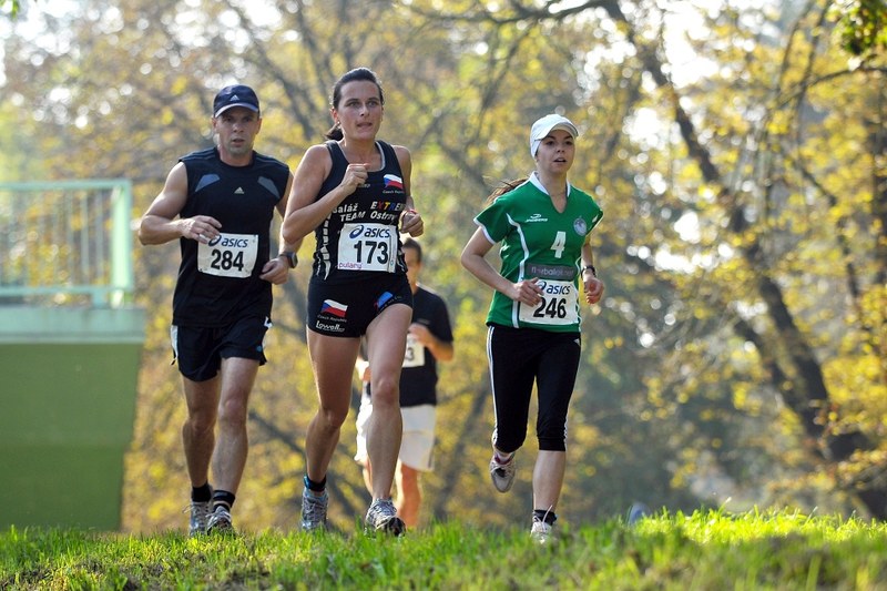 Trasa maratonu vedla Komenského sady