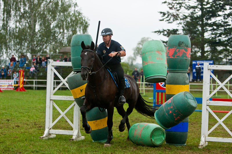 Tomáš Novák na trati policejního parkuru (JZ)