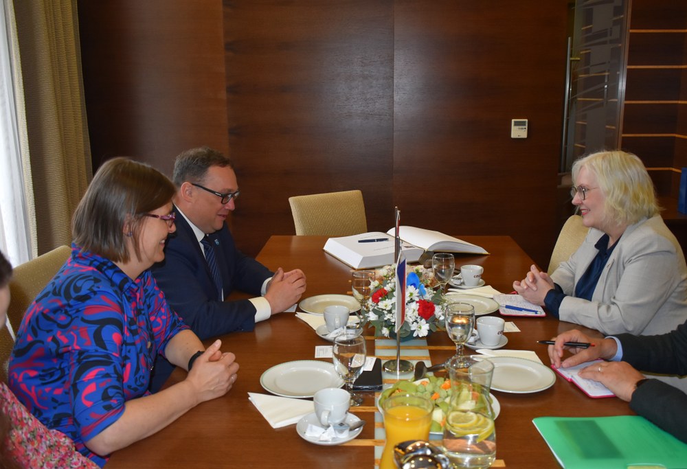 Setkání velvyslankyně Norského království Snøfrid Byrløkken Emterud s ostravským primátorem Janem Dohnalem Setkání velvyslankyně Norského království Snøfrid Byrløkken Emterud s ostravským primátorem Janem Dohnalem