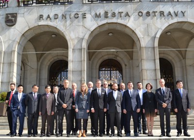 Primátor Tomáš Macura se zástupci partnerských měst. Foto: René Stejskal 