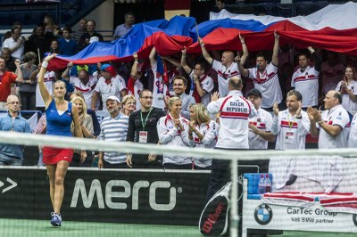 Petra Kvitová vyhrála v Ostravě obě dvouhry. Foto: J. Zerzoň