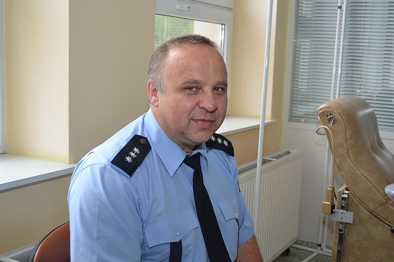 Radim Kotala z oddělení železniční policie byl při minulém odběru prvodárcem