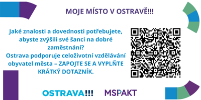 Grafický leták s QR kódem k dotazníkovému šetření