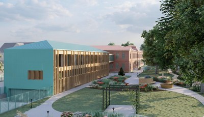 Vizualizace kompletní rekonstrukce Domova Magnolie, autor společnost MÍSTNÍ ARCHITEKTI s.r.o.