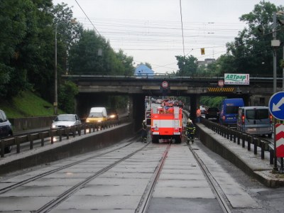 FOTO: Zaplavený podjezd na ulici Hlučínské