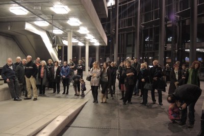 Na vernisáži výstavy Galerie města Ostravy v aule Gong. Foto: J. Urban