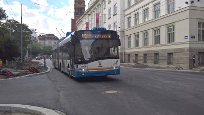 Do Českobratrské ulice se vrátilo MHD v neděli 3. září. Foto: Bohuslav Krzyžanek