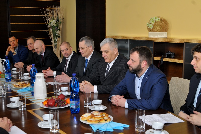 Hosté z Katovic při jednání na radnici.