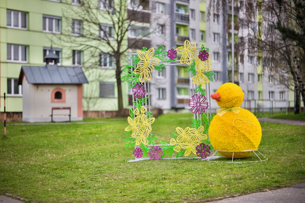 Ukázka velikonoční výzdoby v Ostravě-Jihu. Foto: Úřad městského obvodu Jih