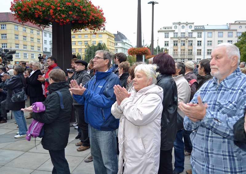 Občané vítají M. Zemana
