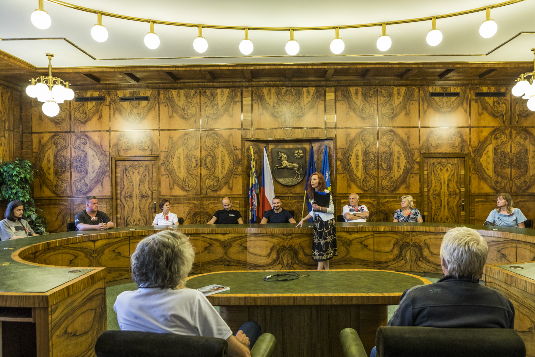 Prohlídka síně rady.