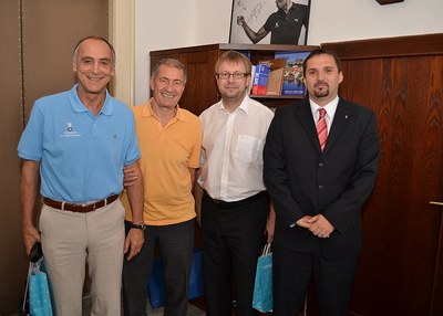 zleva J. Delplanque, H. Moustafa, J. Chvalný, M. Štěpánek