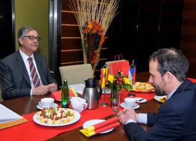 Ze setkání španělského velvyslance s ostravským primátorem. Foto: J. Urban
