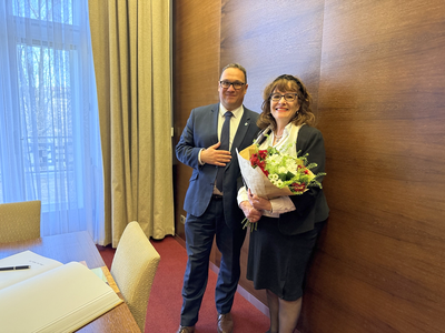 Polskou velvyslankyni přijal primátor Jan Dohnal. Foto: MMO