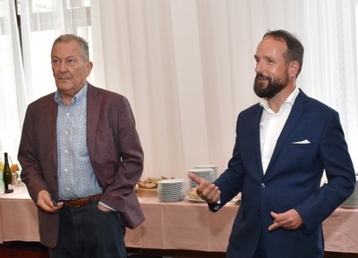 Primátor Tomáš Macura s Petrem Kotíkem. foto: René Stejskal 