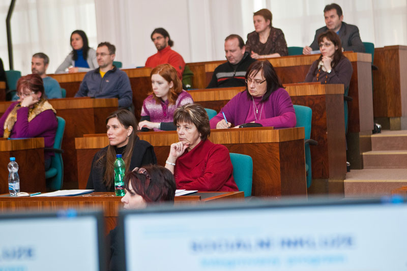 V sále se sešli zejména pracovníci sociální sféry