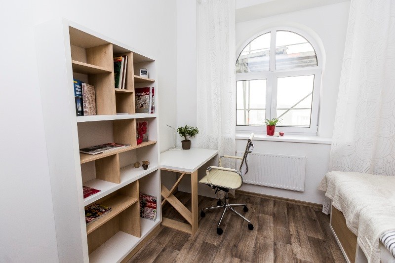 Vzorové, už plně vybavené pokoje vypadají velice příjemně.