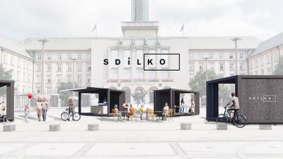 Grafika k nadcházející akci Sdílko. Autor: Adéla Bačová 