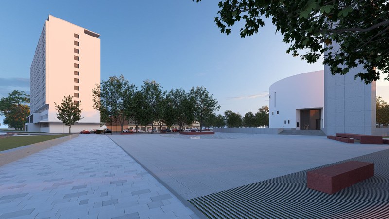 Proměna předprostoru kostela sv. Ducha přinese kvalitní veřejný prostor i dostatek parkovacích míst Proměna předprostoru kostela sv. Ducha přinese kvalitní veřejný prostor i dostatek parkovacích míst