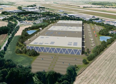 Vizualizace Panattoni Parku v mošnovské zóně. 