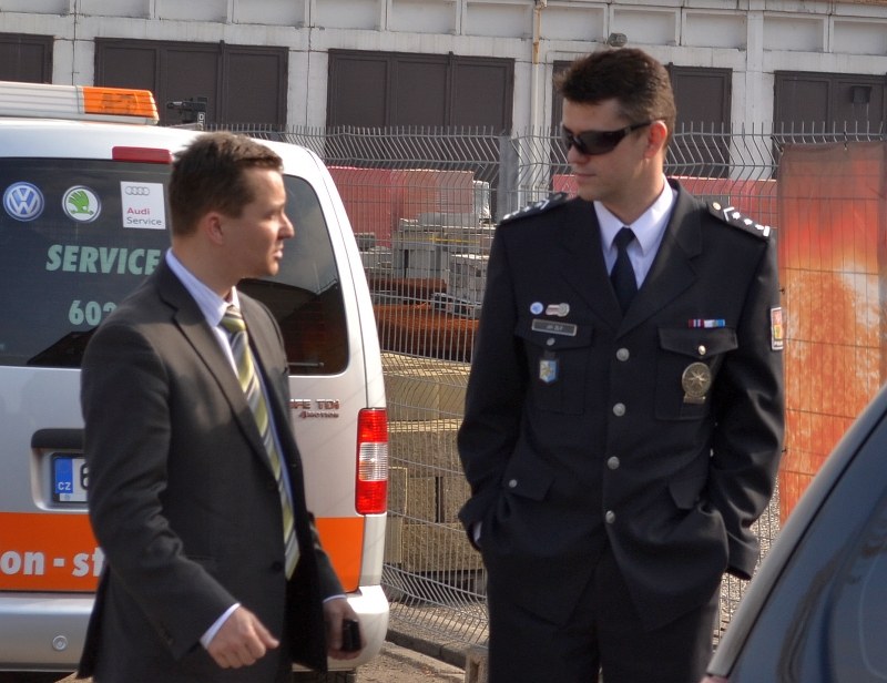 Náměstek primátora A. Boháč a velitel krajské dopravní policie J. Zlý