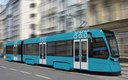 Vizualizace Stadler Tango NF2, takto budou tramvaje po dokončení vypadat