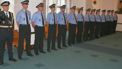 Nové posily Městské policie Ostrava nastoupily ke složení slibu. Foto: MMO