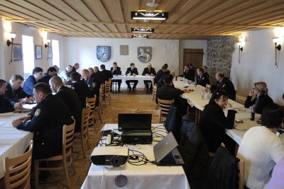 Kolegium ředitelů městských policií při jednání na Slezskoostravském hradě. Foto: J. Urban