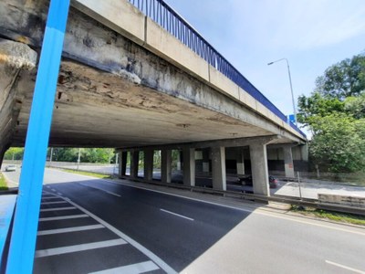 Takto vypadal most evidenčního čísla 11-143 přes silnici I/56 u Hornbachu ještě před rekonstrukcí. Foto: ŘSD
