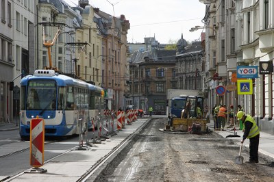 Práce na rekonstrukci Nádražní začaly na úseku mezi ulicemi 30. dubna a Stodolní. Foto: B. Krzyžanek