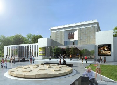 Vizualizace Domu kultury Poklad po rekonstrukci. 