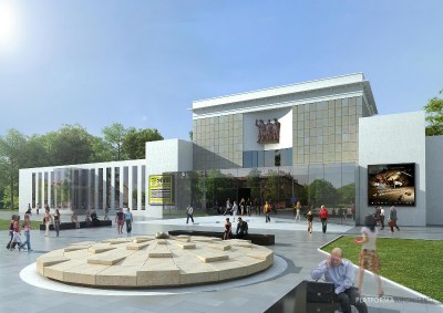 Porubský Dům kultury Poklad na projektové vizualizaci. 