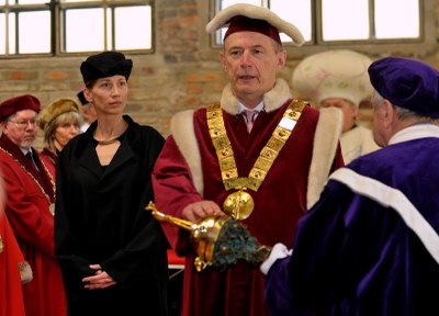 Rektor Jan Lata při slavnostní inauguraci. Foto: J. Urban