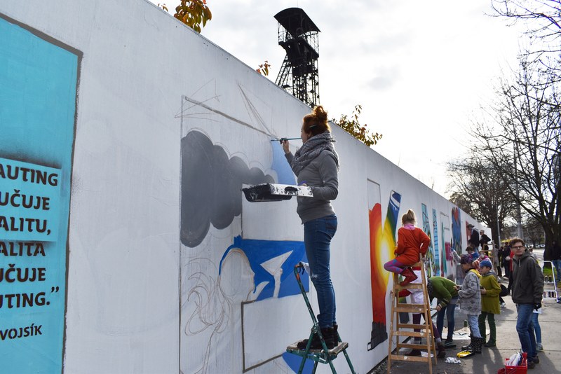 Samet v street-artovém podání Samet v street-artovém podání