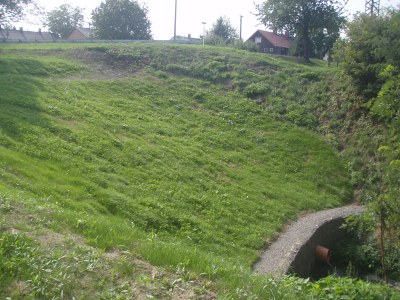 Na snímku svah v Heřmanicích po provedené sanaci