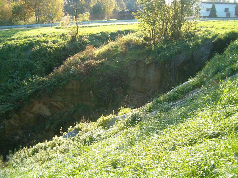 Svah ve stavu po povodni