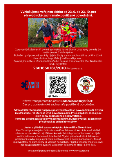 Grafický leták s QR kódem k příslušné sbírce