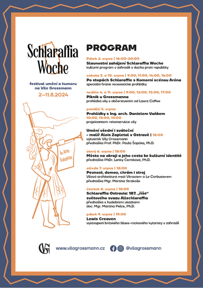 Grafický leták k festivalu Schlaraffia Woche