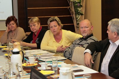 Čelní představitelé městských obvodů při setkání v Radnici města Ostravy. Foto: B  Krzyžanek