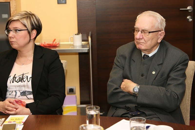 Starostka Moravské Ostravy a Přívozu Petra Bernfeldová a prof. V. Kuta.