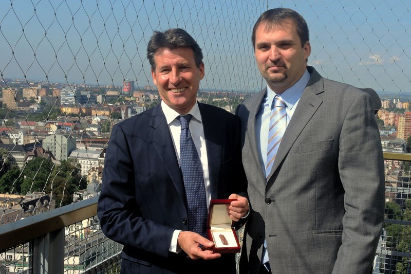 Sebastian Coe a nám. primátora Martin Štěpánek.