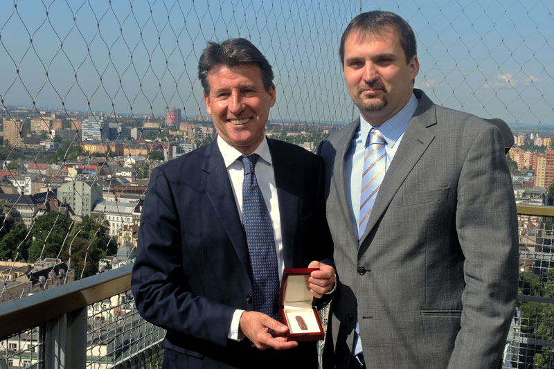 Sebastian Coe a nám. primátora Martin Štěpánek.