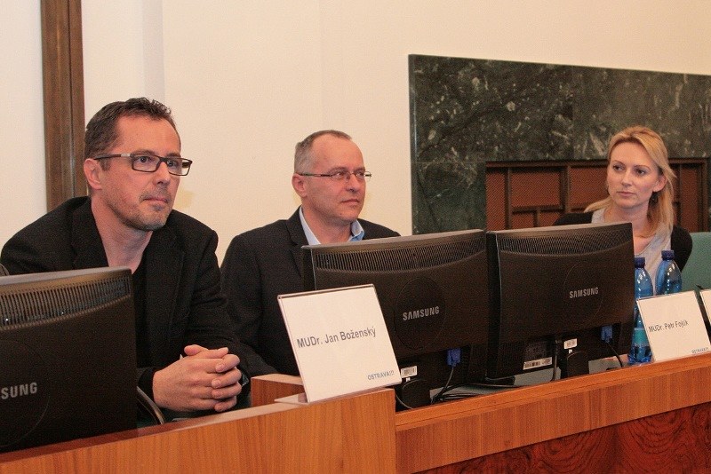 Zleva J. Boženský, P. Fojtík a M. Remešeová.