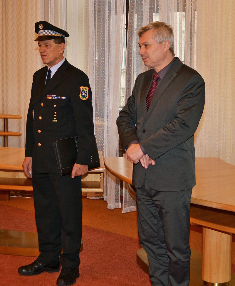 Petr Kajnar a ředitel MPO Zdeněk Harazim