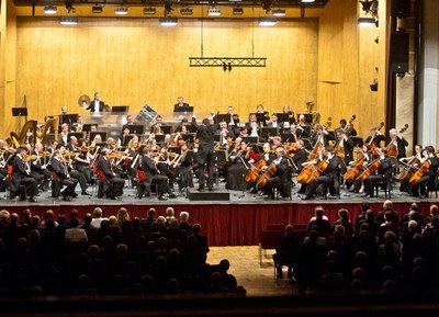 Janáčkova filharmonie ve stávajícím sále v Domě kultury města Ostravy. Foto: Jiří Zerzoň