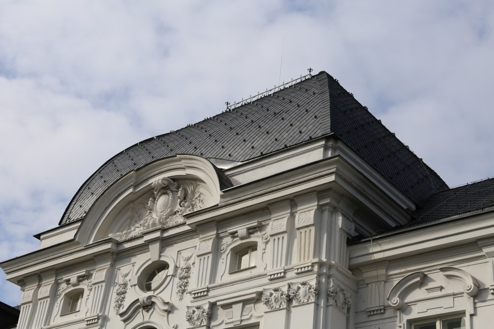 Detail zrekonstruované historické budovy