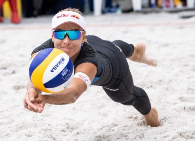 Markéta Sluková bojuje ve finále ostravského turnaje. Foto: Adolf Horsinka
