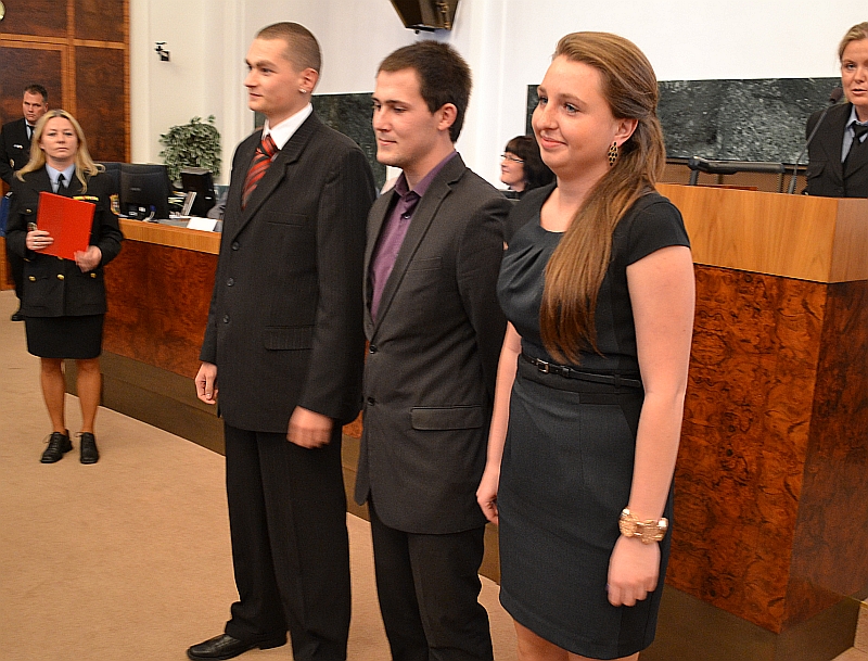 Nejúspěšnější absolventi - G. Miháliková, D. Mikuláš a D. Kacíř