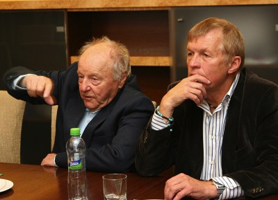 Otto Krajňák s ředitelem mezinárodního festivalu outdoorových filmů Jiřím Kráčalíkem. Foto: B. Krzyžanek